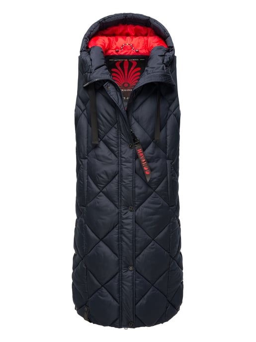Navahoo lange dames bodywarmer Schnuckel – Modern & Met Capuchon - Image 2
