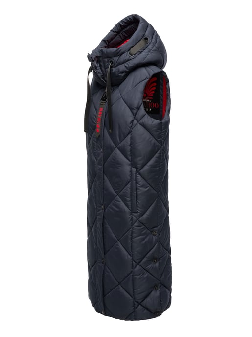 Navahoo lange dames bodywarmer Schnuckel – Modern & Met Capuchon - Image 3