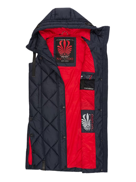 Navahoo lange dames bodywarmer Schnuckel – Modern & Met Capuchon - Image 5