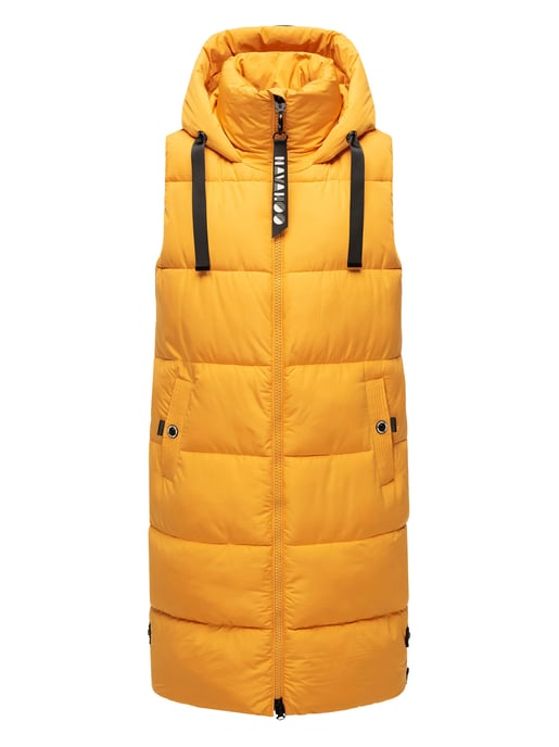 Navahoo women’s quilted vest Schnuffelchen – Long & Stylish with Hood - Image 1