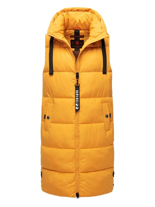 Navahoo women’s quilted vest Schnuffelchen – Long & Stylish with Hood - Image 2