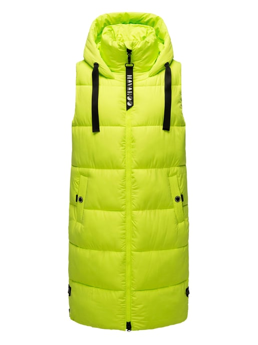 Navahoo women’s quilted vest Schnuffelchen – Long & Stylish with Hood - Image 1