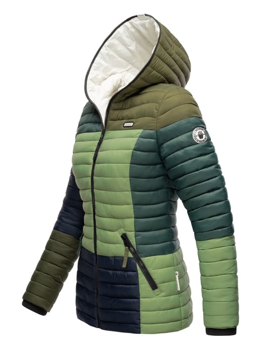 Navahoo Women’s Quilted Jacket Multikulti – Lightweight, Stylish & With Colour-Blocking Design - Image 3