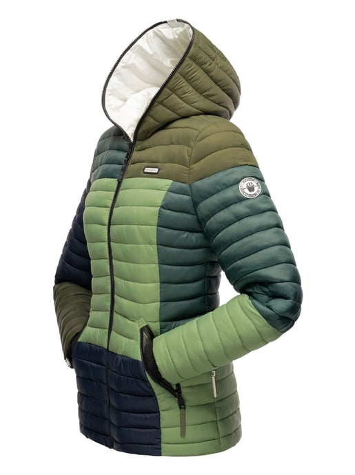 Navahoo Women’s Quilted Jacket Multikulti – Lightweight, Stylish & With Colour-Blocking Design - Image 4