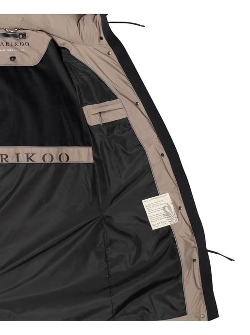 Marikoo women’s long quilted winter coat Tabiaa XVI with hood & fleece - Image 5