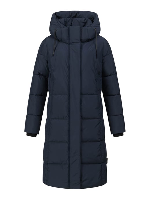 Marikoo women’s long quilted winter coat Tabiaa XVI with hood & fleece - Image 2