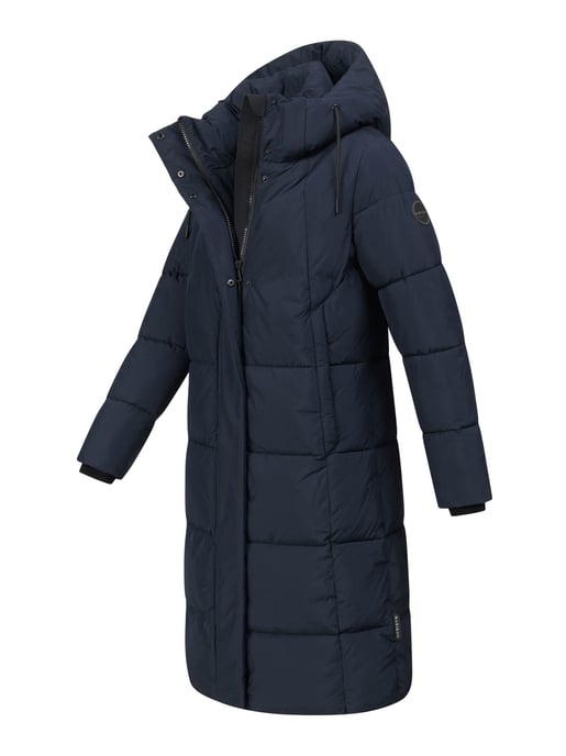 Marikoo women’s long quilted winter coat Tabiaa XVI with hood & fleece - Image 3