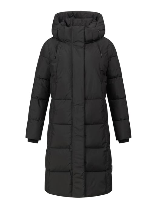 Marikoo women’s long quilted winter coat Tabiaa XVI with hood & fleece - Image 2