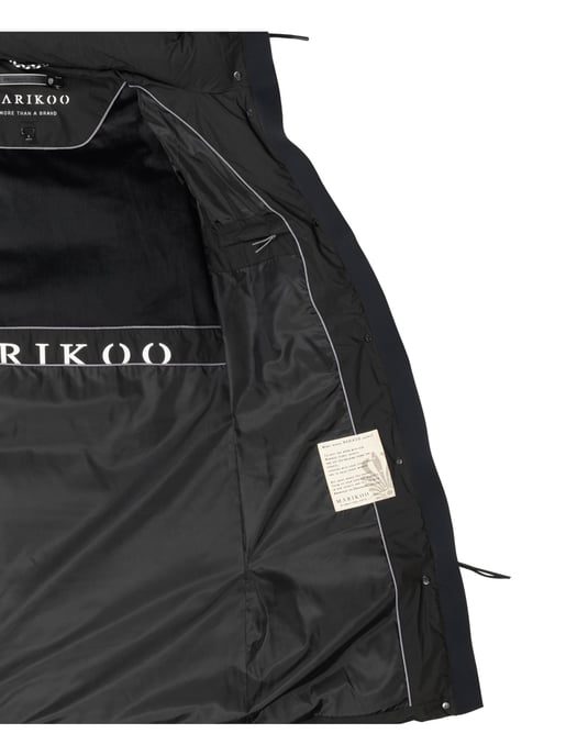 Marikoo women’s long quilted winter coat Tabiaa XVI with hood & fleece - Image 5