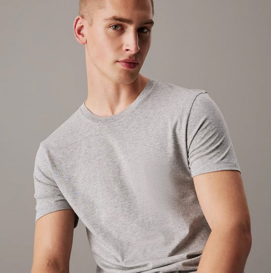 Calvin Klein 100% Cotton 3 Pack Mens T-shirts Black/grey Heather/white - Image 5