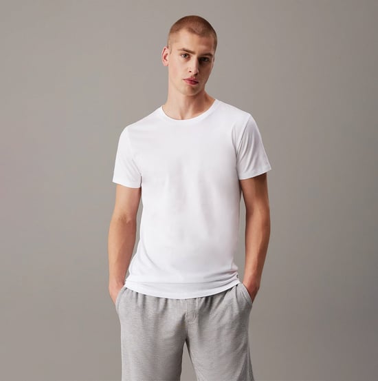 Calvin Klein 100% Cotton 3 Pack Mens T-shirts Black/grey Heather/white - Image 6