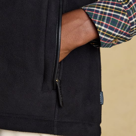 Joules Heritage Fleece Mens Gilet Black - Image 5