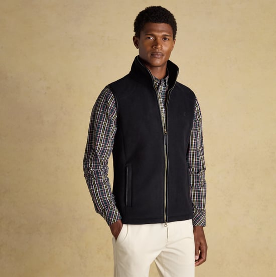 Joules Heritage Fleece Mens Gilet Black - Image 6