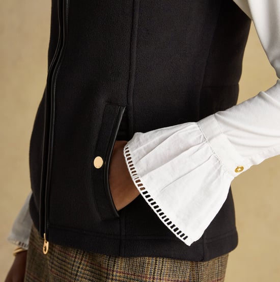 Joules Heritage Fleece Womens Gilet Black - Image 4