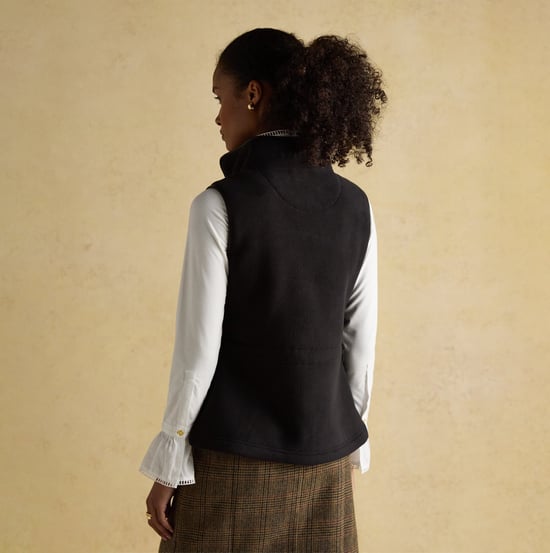 Joules Heritage Fleece Womens Gilet Black - Image 5