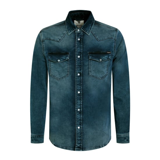 Gabbiano Heren overhemd jogg denim 335734 920 dark blue - Image 2