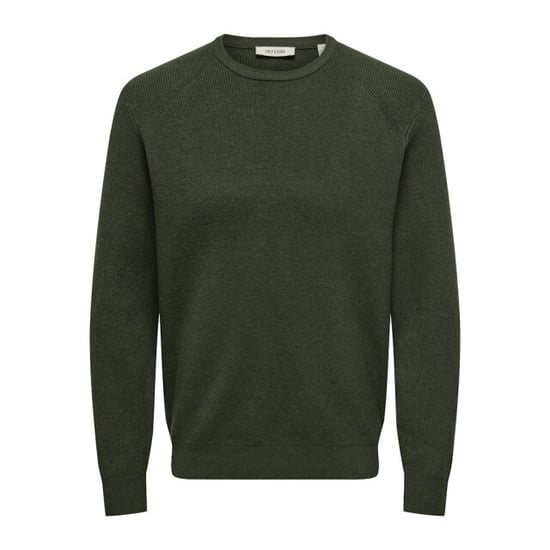 Only & Sons Onsalfi reg ls crew knit camp cs donker - Image 1