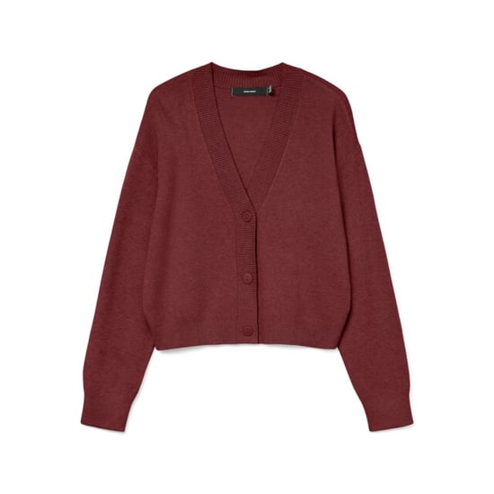 Vero Moda Vmgold art ls v-neck cardigan bordeaux - Image 1