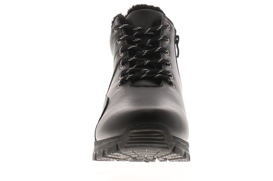 X-Hiking Mens Walking Boots Aspen Lace Up And Zip Up Plush Lined Black - Image 3