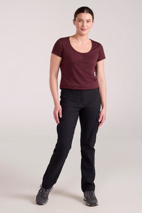 'Conniston' Women's Cargo Trousers Quick Dry Stretchy Camping Hiking Pants Black - Image 2