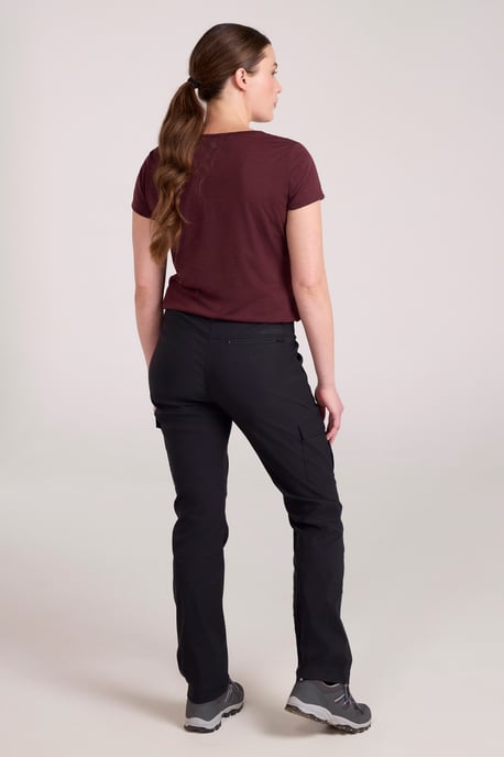 'Conniston' Women's Cargo Trousers Quick Dry Stretchy Camping Hiking Pants Black - Image 4