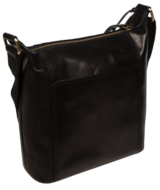 'Tiziana' Black Leather Shoulder Bag - Image 2