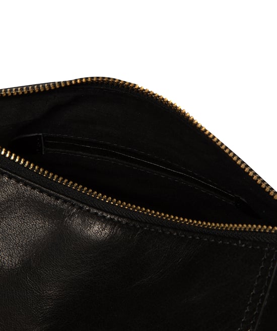 'Tiziana' Black Leather Shoulder Bag - Image 5