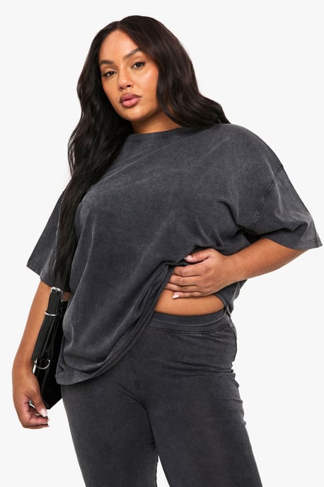 Plus Acid Wash Flared Legging - Image 4