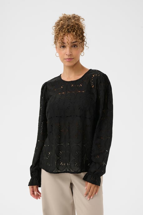 CRLibby LS Lace Blouse Blouse with long sleeve Straight fit - Image 3