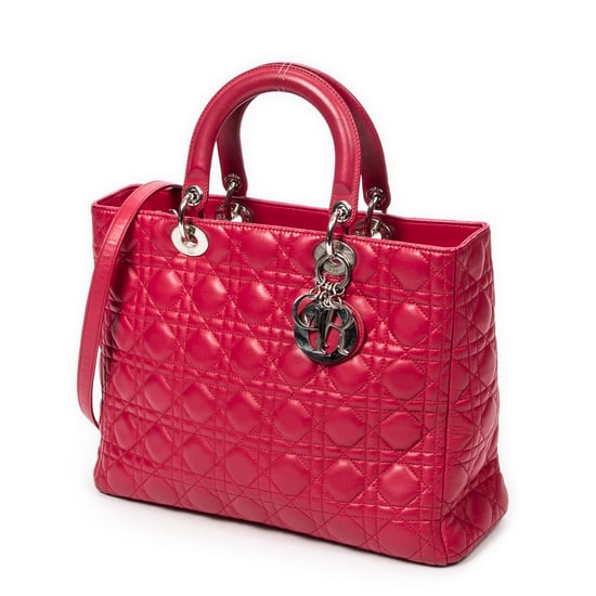 Large Lady Dior Zip Shoulder Bag - Image 2