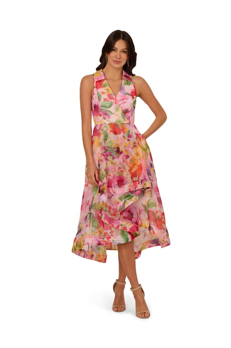 Printed High-Low Dress - Image 1