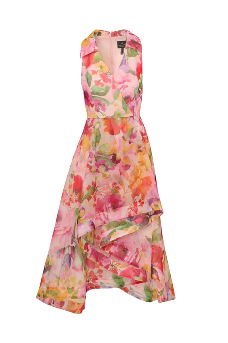 Printed High-Low Dress - Image 4