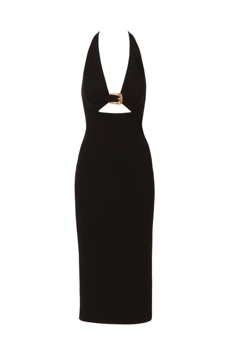 Knit Crepe Midi Dress - Image 4