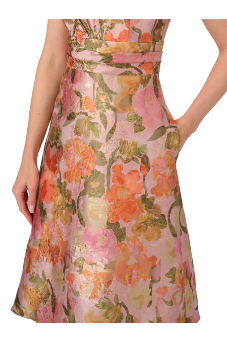 Floral Jacquard Midi Dress - Image 3