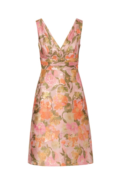 Floral Jacquard Midi Dress - Image 4