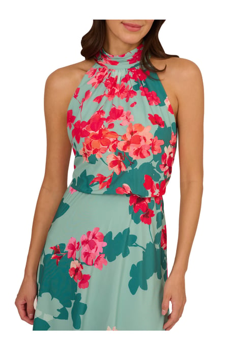 Halter Printed Midi Dress - Image 3