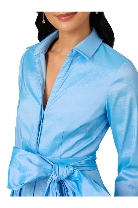 Taffeta Shirt Midi Dress - Image 3