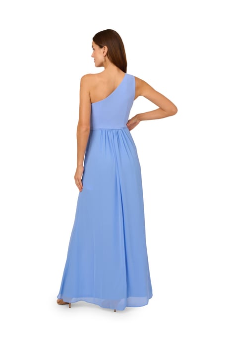 One Shoulder Chiffon Gown - Image 2