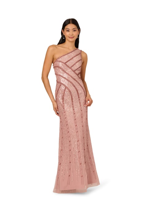 Bead Mesh Long Dress - Image 1