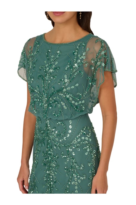 Beaded Blouson Long Dress - Image 3