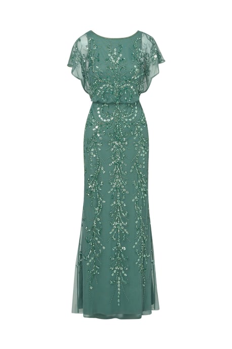 Beaded Blouson Long Dress - Image 4