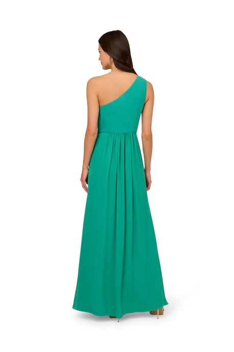 One Shoulder Chiffon Gown - Image 2