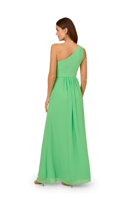One Shoulder Chiffon Gown - Image 2