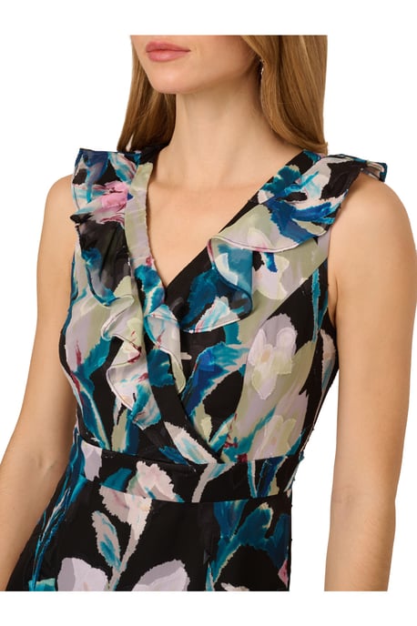 Floral Ruffle Chiffon Gown - Image 3