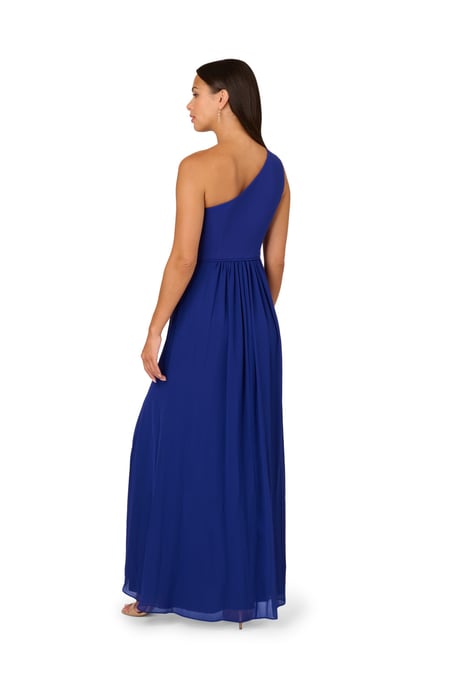 One Shoulder Chiffon Gown - Image 2