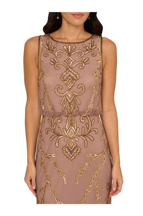 Bead Blouson Long Dress - Image 3
