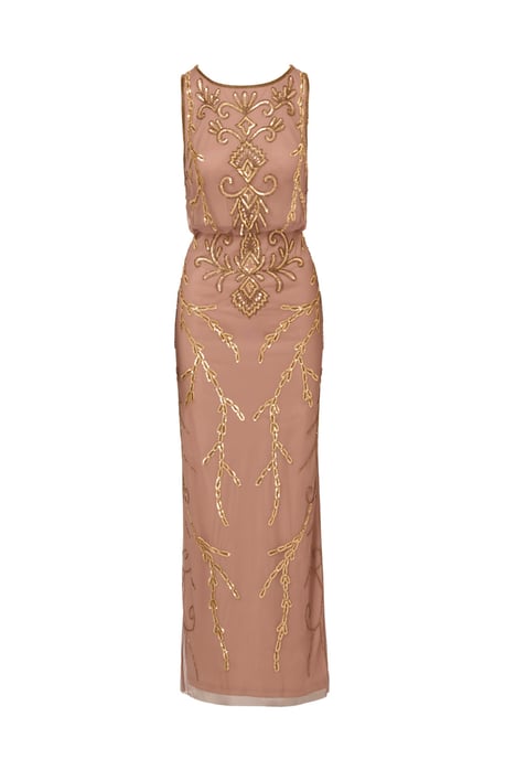 Bead Blouson Long Dress - Image 4