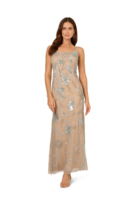 Beaded Mermaid Long Dress - Image 1