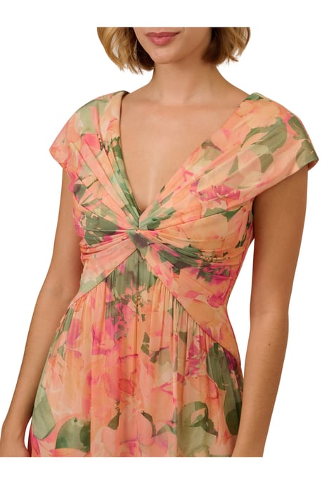 Printed Front Twist Gown - Image 3