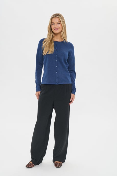 A8661, MilaSZ R-Neck Cardigan Knitted cardigan Classic fit - Image 1